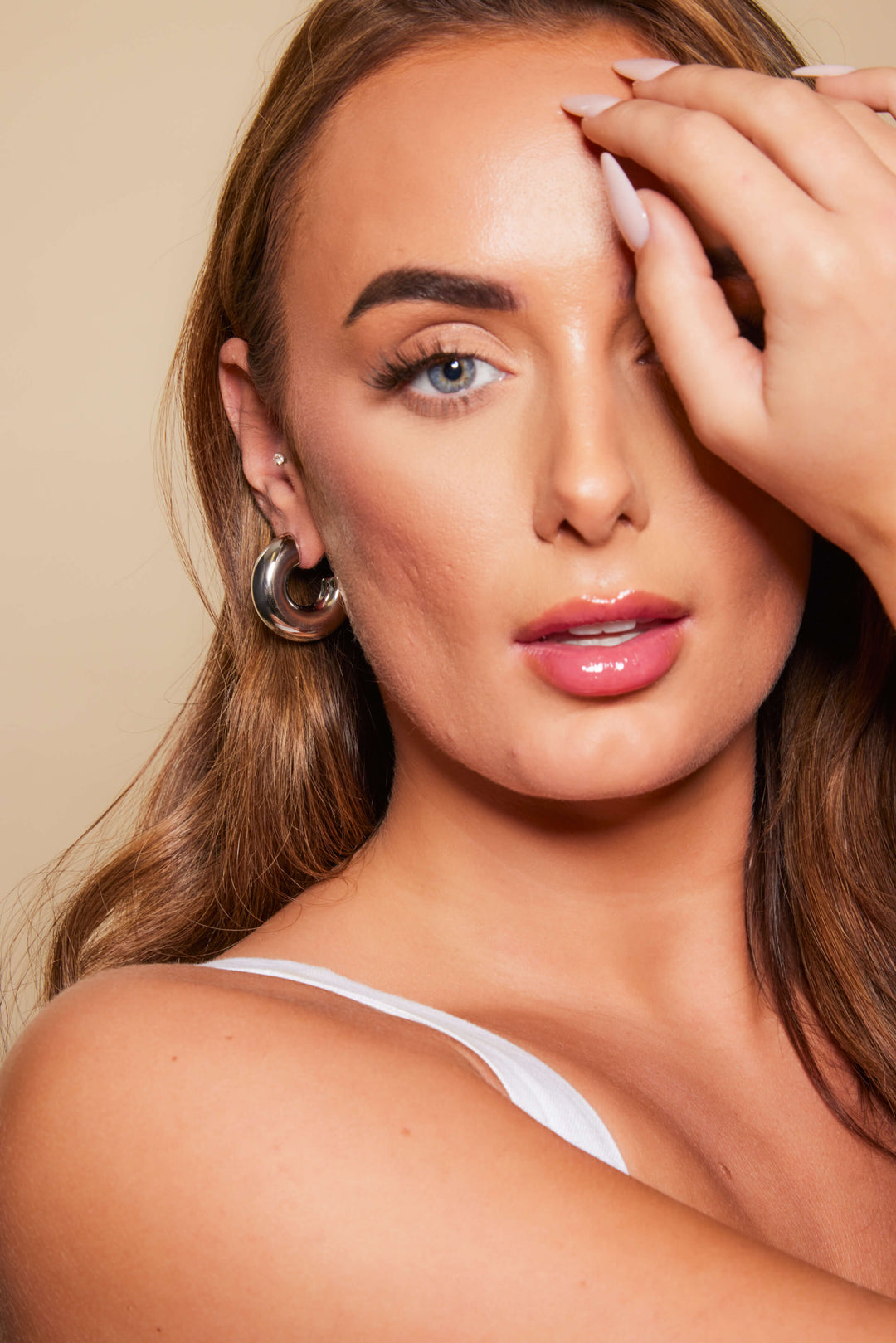 Large hoop earrings SILVER